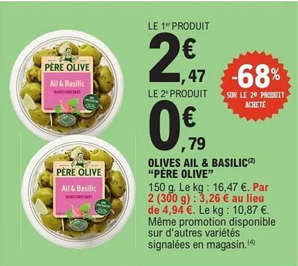 OLIVES AIL & BASILIC "PERE OLIVE"