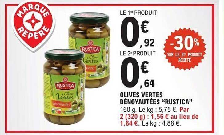 OLIVES VERTES DÉNOYAUTÉES “RUSTICA”