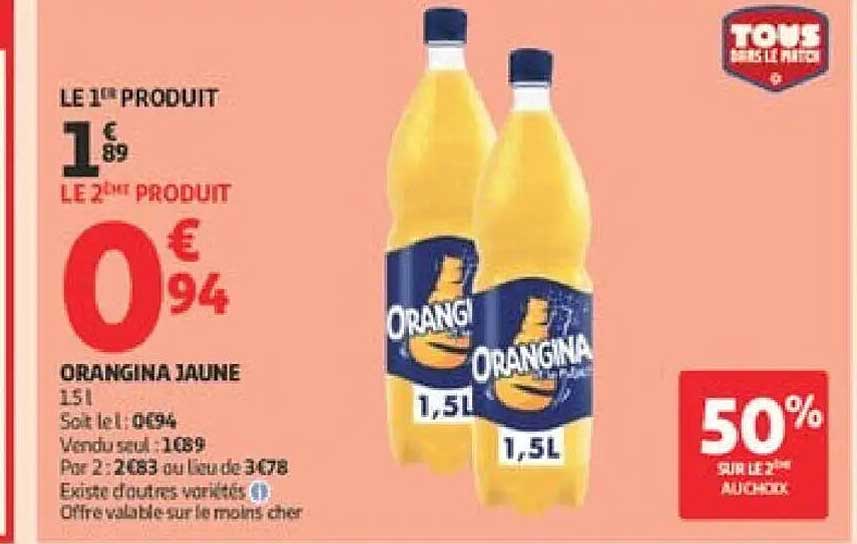 ORANGINA JAUNE 1,5L