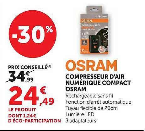 OSRAM COMPRESSEUR D'AIR NUMERIQUE COMPACT OSRAM