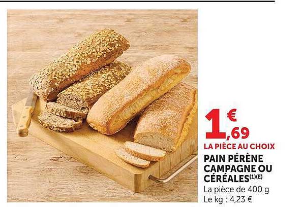 PAIN PÉRENNE CAMPAGNE OU CÉRÉALES