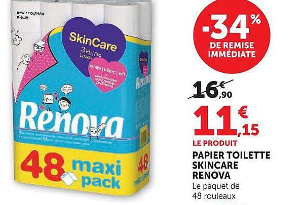 PAPIER TOILETTE SKINCARE RENOVA