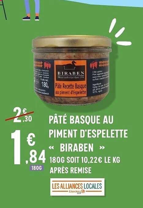 PÂTÉ BASQUE AU PIMENT D'ESPELETTE « BIRABEN »