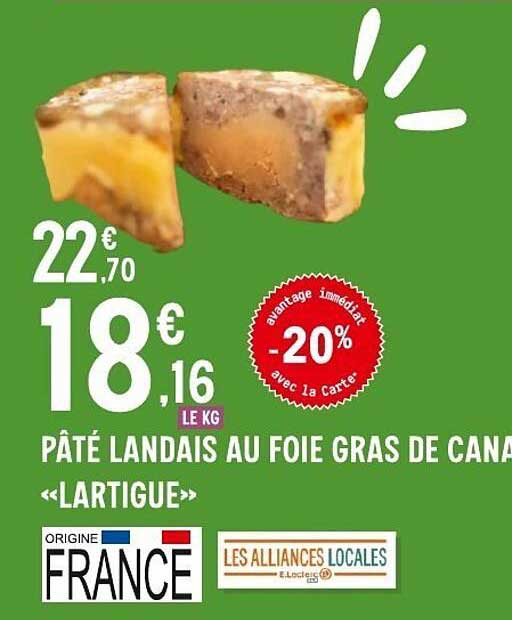 PÂTÉ LANDAIS AU FOIE GRAS DE CANARD «LARTIGUE»