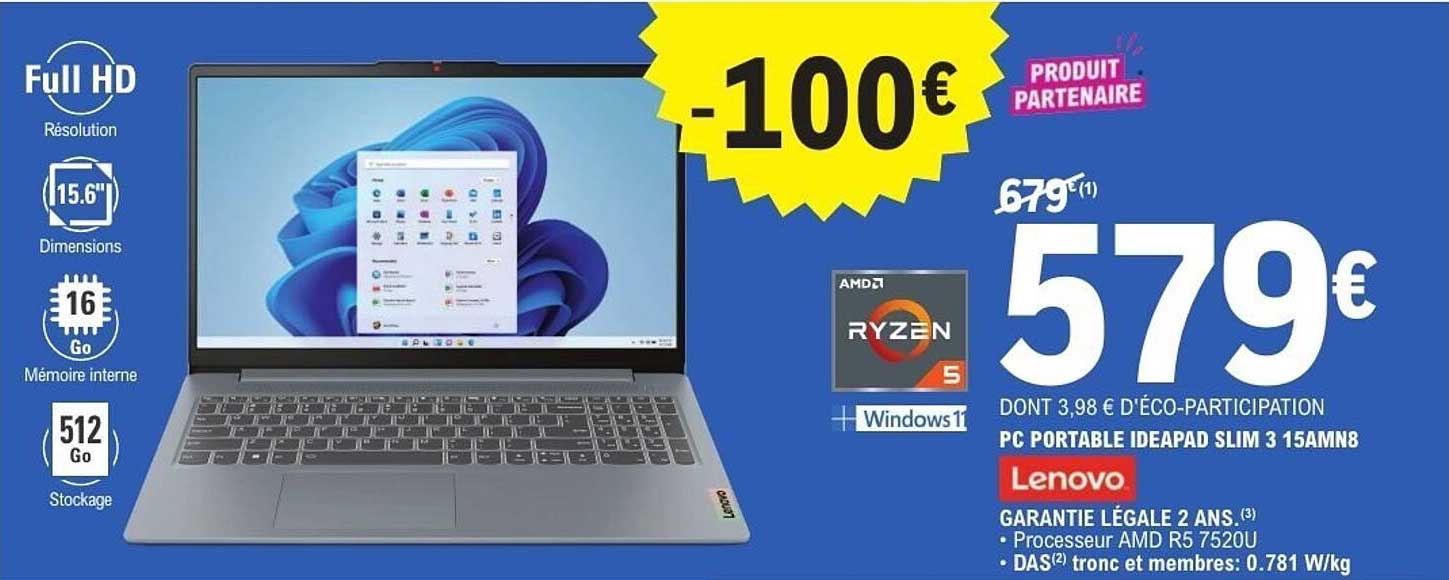 PC PORTABLE IDEAPAD SLIM 3 15AMN8
