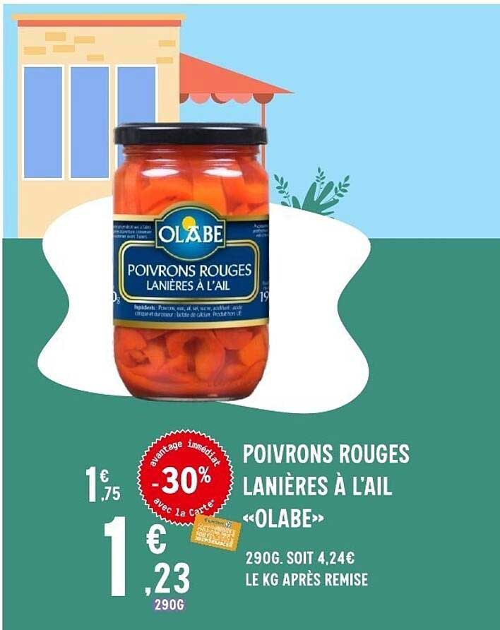 POIVRONS ROUGES LANIÈRES À L'AIL «OLABE»