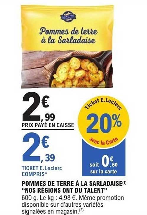 POMMES DE TERRE À LA SARLADAISE “NOS RÉGIONS ONT DU TALENT”