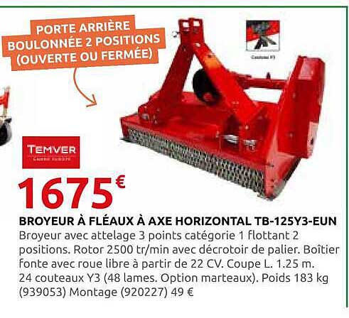 PORTE ARRIERE BOULONNÉE 2 POSITIONS (OUVERTE OU FERMÉE)