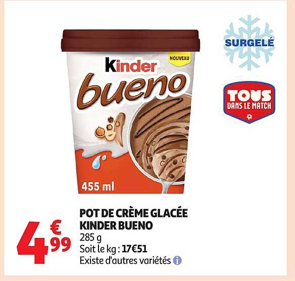POT DE CRÈME GLACÉE KINDER BUENO