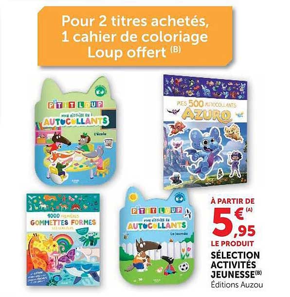 Pour 2 titres achetés, 1 cahier de coloriage Loup offert (B)