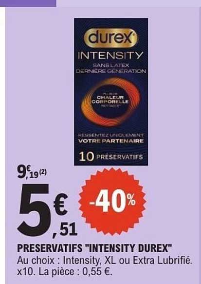 PRESERVATIFS "INTENSITY DUREX"