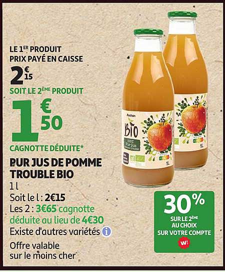 PUR JUS DE POMME TROUBLE BIO