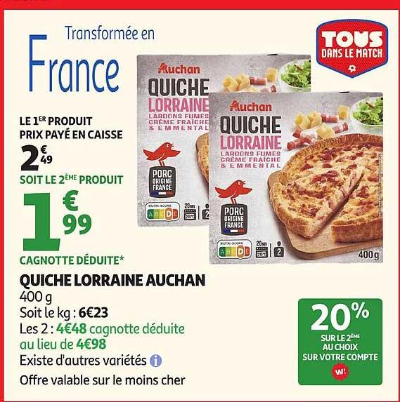 QUICHE LORRAINE AUCHAN