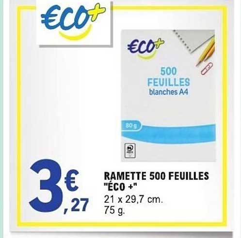 RAMETTE 500 FEUILLES "ÉCO +"