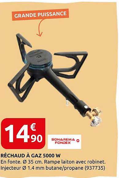 RÉCHAUD À GAZ 5000 W