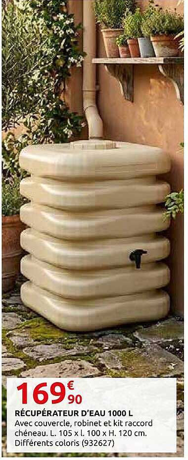 RÉCUPÉRATEUR D’EAU 1000 L