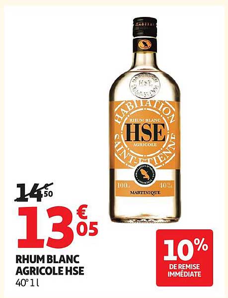 RHUM BLANC AGRICOLE HSE 40° 1 l