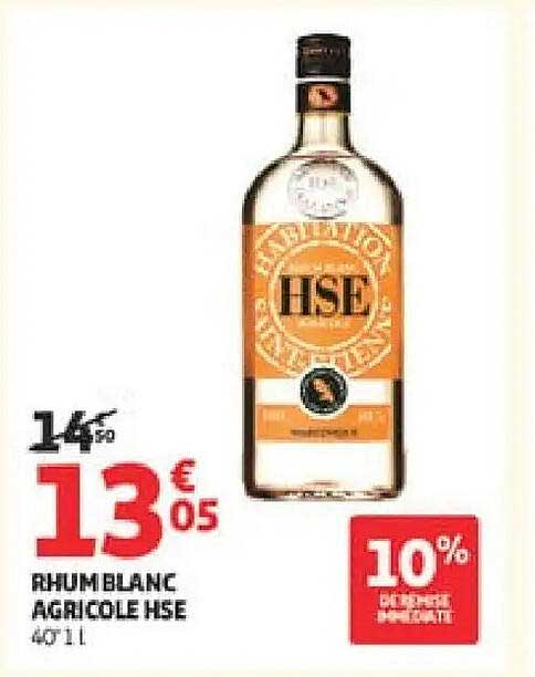 RHUM BLANC AGRICOLE HSE 40° 1 L