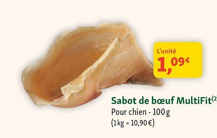 Sabot de bœuf MultiFit(2) Pour chien - 100 g (1kg = 10,90 €)