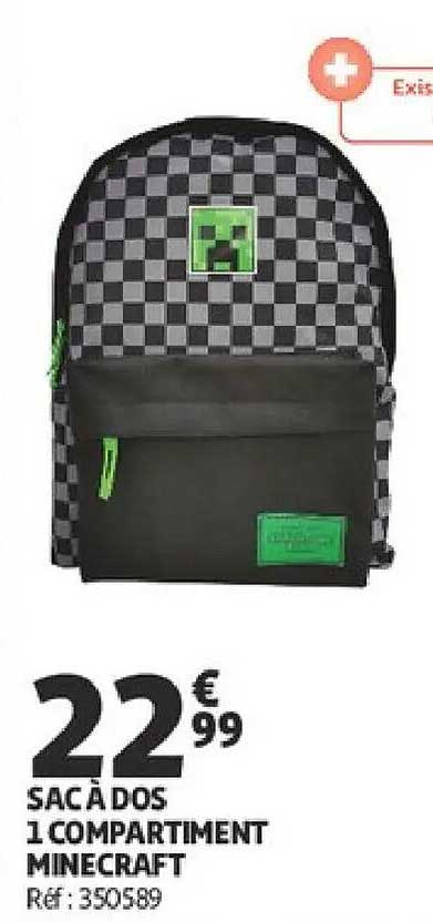 SAC A DOS 1 COMPARTIMENT MINECRAFT