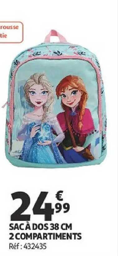 SAC A DOS 38 CM 2 COMPARTIMENTS
