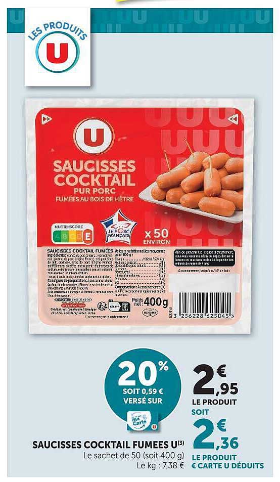 SAUCISSES COCKTAIL FUMEES U