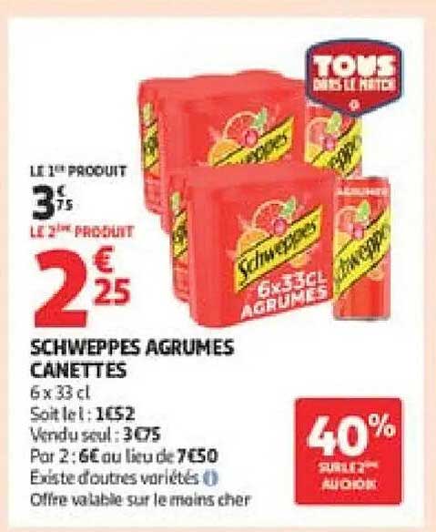 SCHWEPPES AGRUMES CANETTES