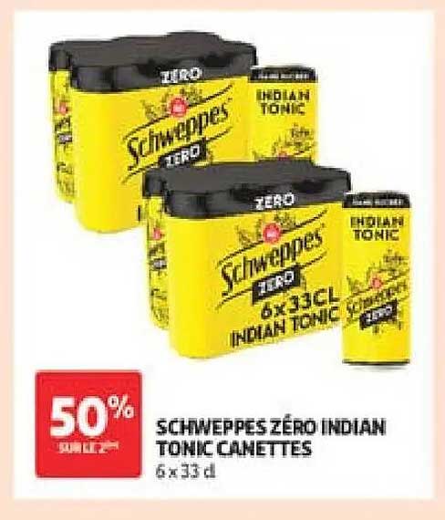 SCHWEPPESS ZÉRO INDIAN TONIC CANETTES