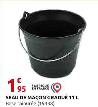 SEAU DE MAÇON GRADUÉ 11 L