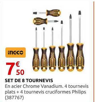 SET DE 8 TOURNEVIS