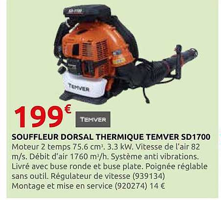 SOUFFLEUR DORSAL THERMIQUE TEMVER SD1700