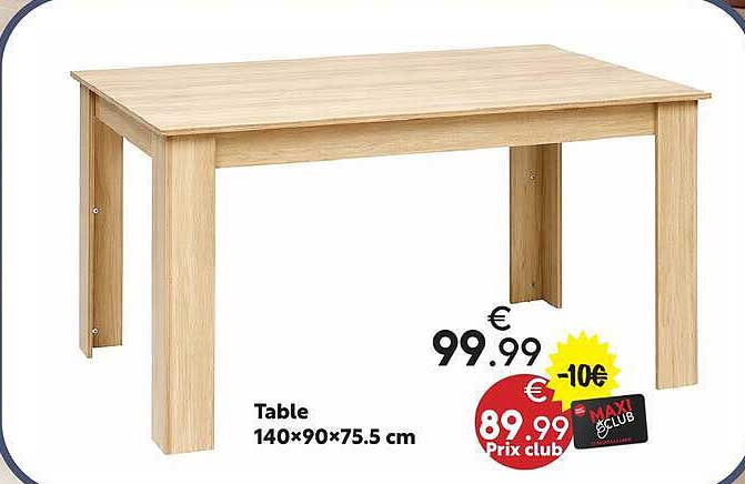 Table 140×90×75.5 cm
