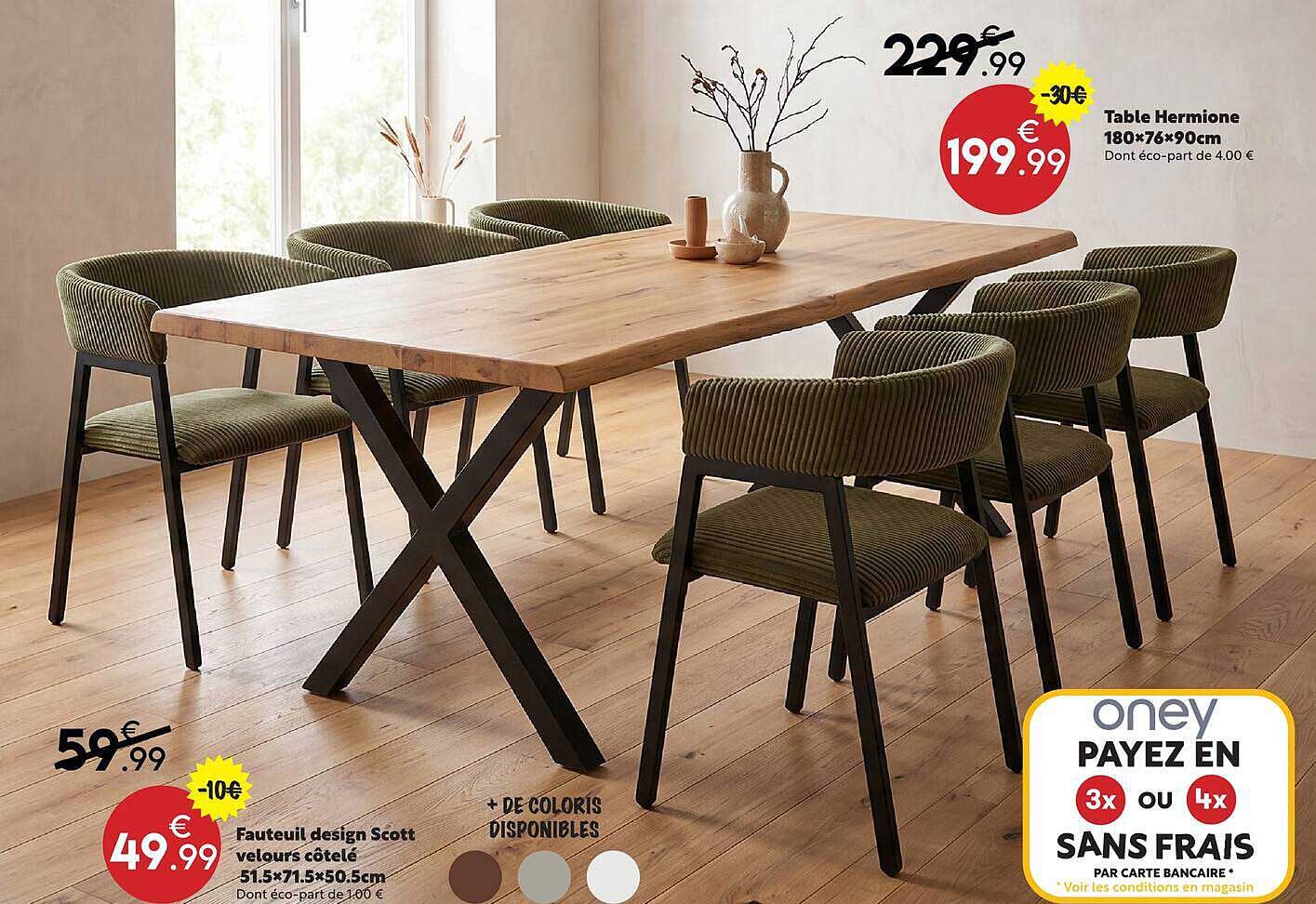 Table Hermione 180×76×90cm