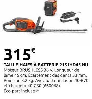 TAILLE-HAIES À BATTERIE 215 IHD45 NU