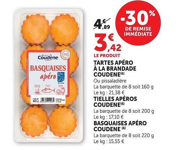 TARTES APÉRO À LA BRANDADE COUDENE®