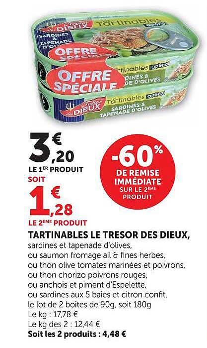 TARTINABLES LE TRESOR DES DIEUX