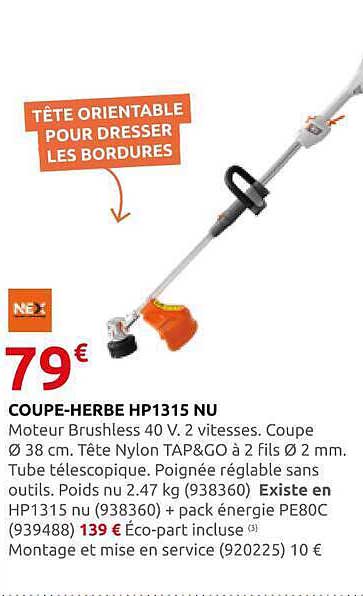 TÊTE ORIENTABLE POUR DRESSER LES BORDURES