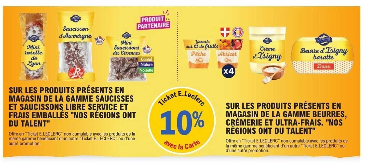 Ticket E.Leclerc 10% avec la Carte