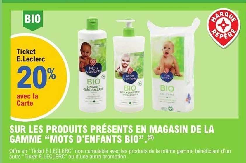 Ticket E.Leclerc 20% avec la Carte