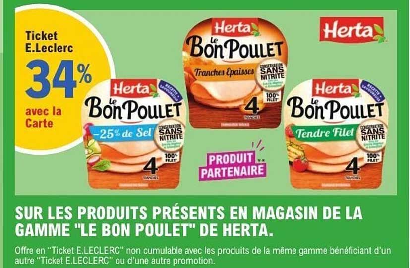 Ticket E.Leclerc 34% avec la Carte