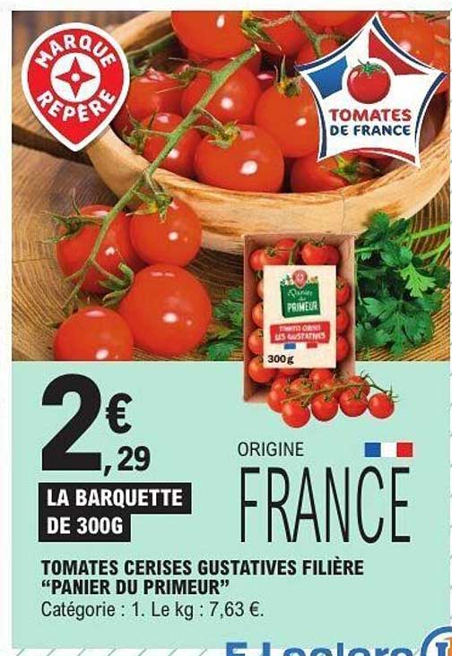 TOMATES CERISES GUSTATIVES FILIÈRE “PANIER DU PRIMEUR”