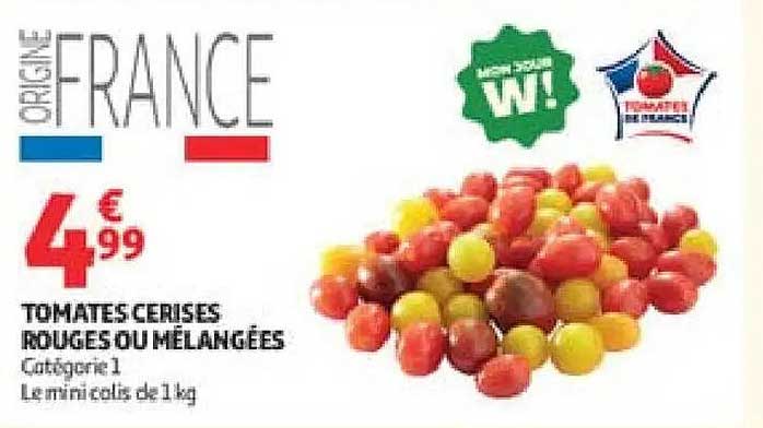 TOMATES CERISES ROUGES OU MELANGÉES