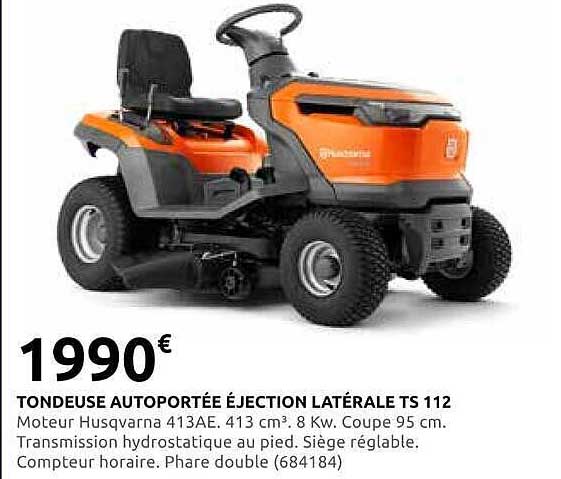 TONDEUSE AUTOPORTÉE ÉJECTION LATÉRALE TS 112