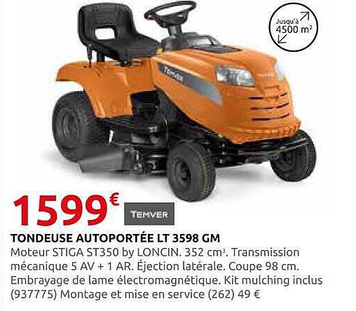 TONDEUSE AUTOPORTÉE LT 3598 GM