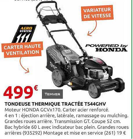 TONDEUSE THERMIQUE TRACTÉE T544GHV
