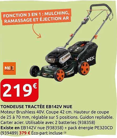 TONDEUSE TRACTÉE EB142V NUE