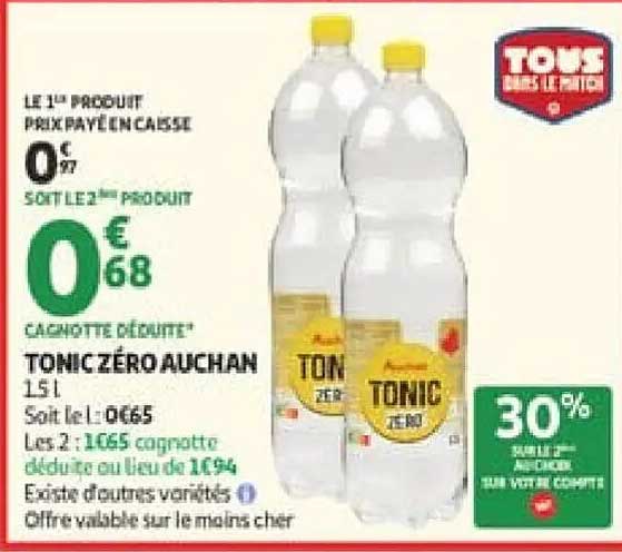 TONIC ZÉRO AUCHAN 1,5 l