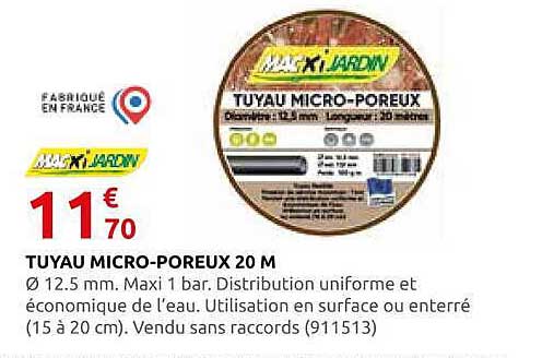 TUYAU MICRO-POREUX 20 M