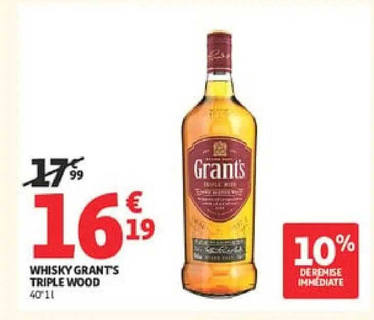 WHISKY GRANTS TRIPLE WOOD 40° 1L