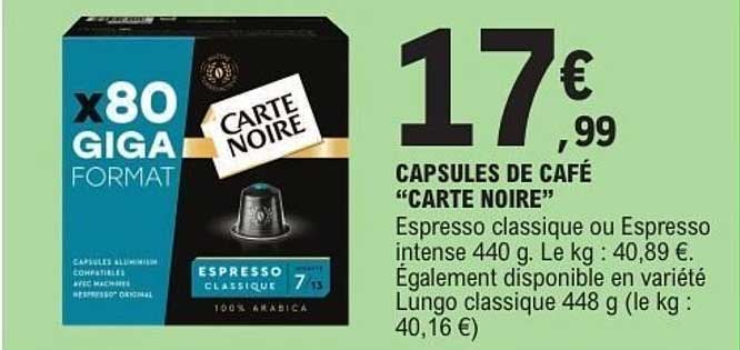 x80 GIGA FORMAT CARTE NOIRE